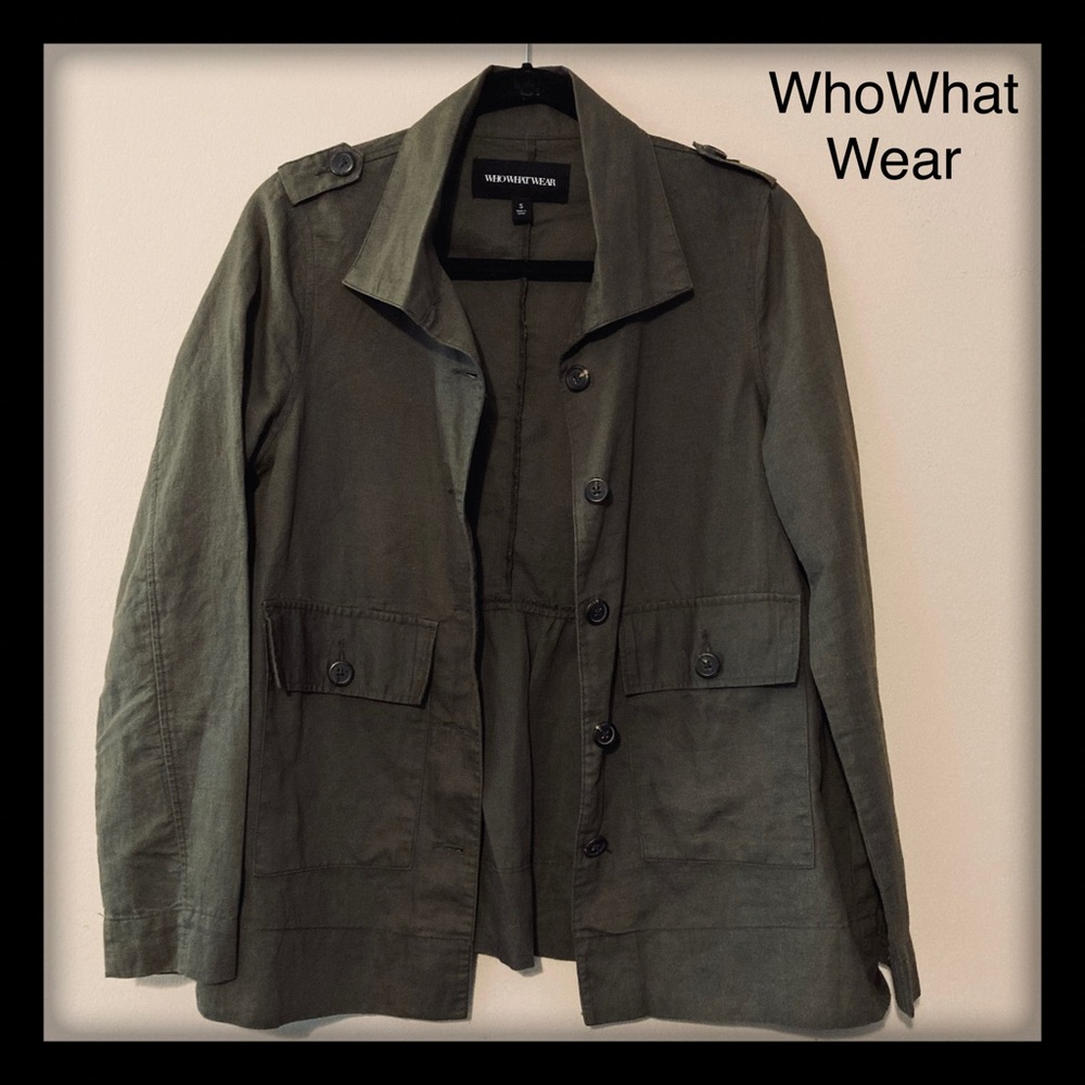 WHO WHAT WEAR | Green Lightweight Jacket (Sz. S)